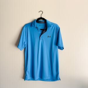 Under Armour Blue Short Sleeve Polo Golf Casual - Medium